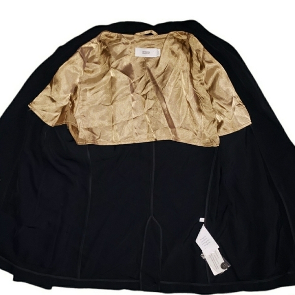 NWT CLOSED Black Angel Fish Double Breasted Deep V-Neck Black Size S - Picture 7 of 8